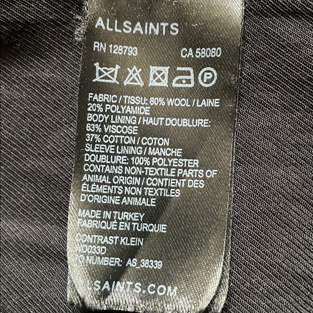 All Saints Two Tone Wool Coat View 5